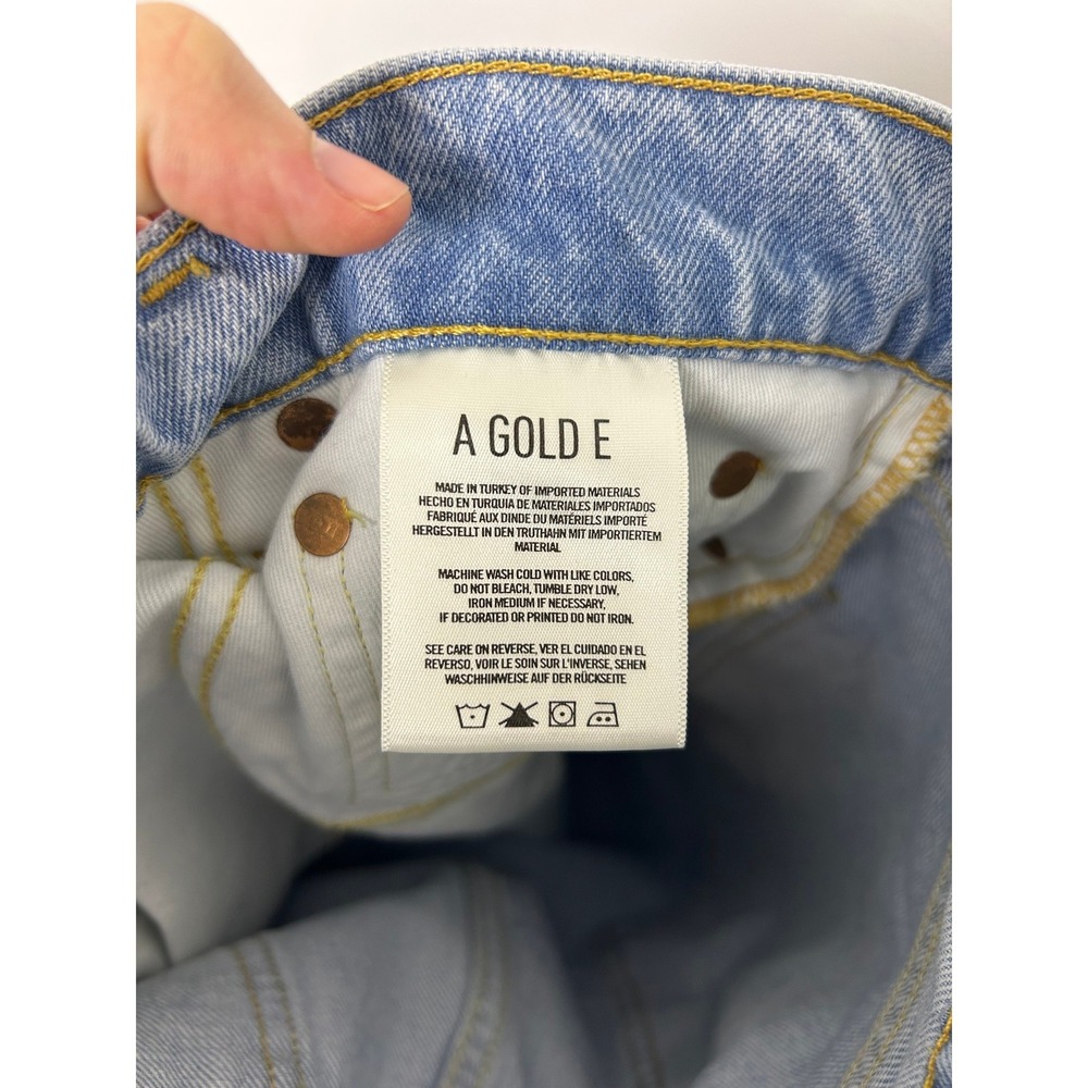 AGOLDE Jeans Womens 29 Jamie High Rise Distressed Light‎ Wash classic raw hem - Picture 9 of 12